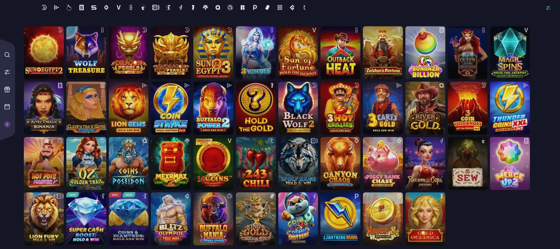 Interface de l'application mobile Shiny Wilds casino sur smartphone